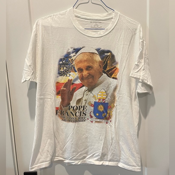 Pope Francis US Visit 2015 Tee SZ Youth XL - Picture 1 of 2